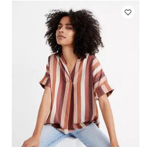 Madewell | Courier ButtonBack Shirt | Munson Stripe | Size XS